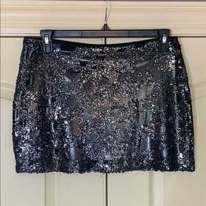 Black/Silver Express miniskirt